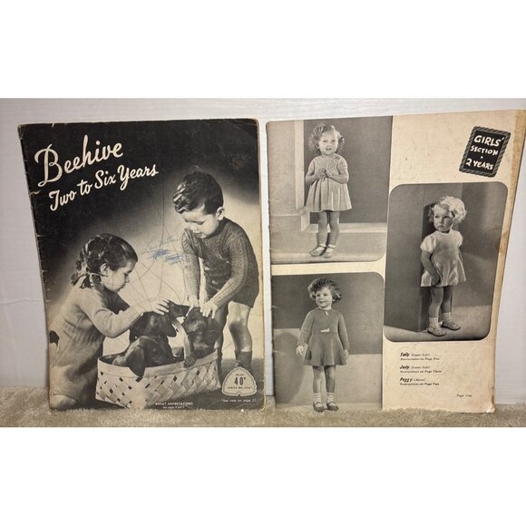 Vintage 1940s Beehive Knitting Pattern Book Two To Six Years - Picture 2 of 16